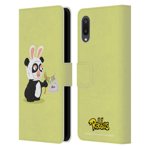 Rabbids Costumes Panda Leather Book Wallet Case Cover For Samsung Galaxy A02/M02 (2021)