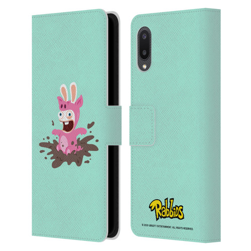 Rabbids Costumes Pig Leather Book Wallet Case Cover For Samsung Galaxy A02/M02 (2021)