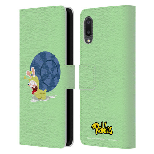 Rabbids Costumes Snail Leather Book Wallet Case Cover For Samsung Galaxy A02/M02 (2021)