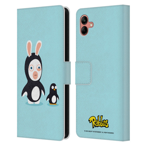 Rabbids Costumes Penguin Leather Book Wallet Case Cover For Samsung Galaxy A04 (2022)