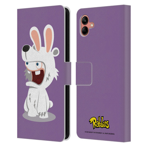 Rabbids Costumes Polar Bear Leather Book Wallet Case Cover For Samsung Galaxy A04 (2022)
