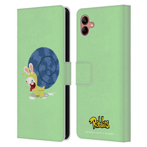 Rabbids Costumes Snail Leather Book Wallet Case Cover For Samsung Galaxy A04 (2022)