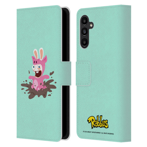 Rabbids Costumes Pig Leather Book Wallet Case Cover For Samsung Galaxy A13 5G (2021)