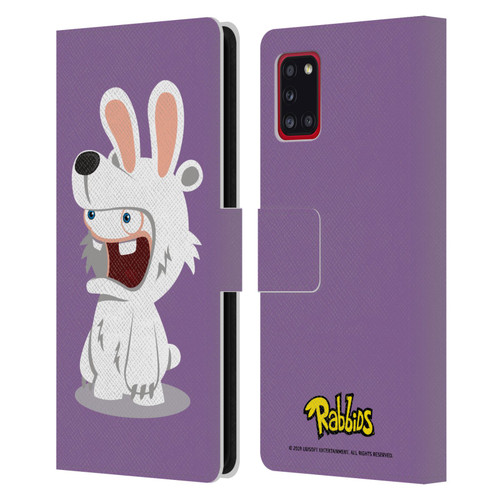 Rabbids Costumes Polar Bear Leather Book Wallet Case Cover For Samsung Galaxy A31 (2020)