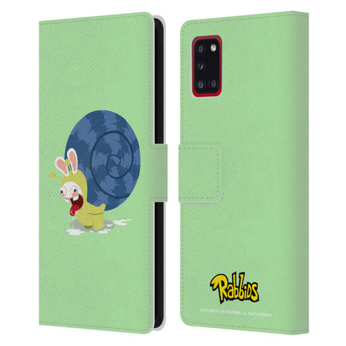 Rabbids Costumes Snail Leather Book Wallet Case Cover For Samsung Galaxy A31 (2020)
