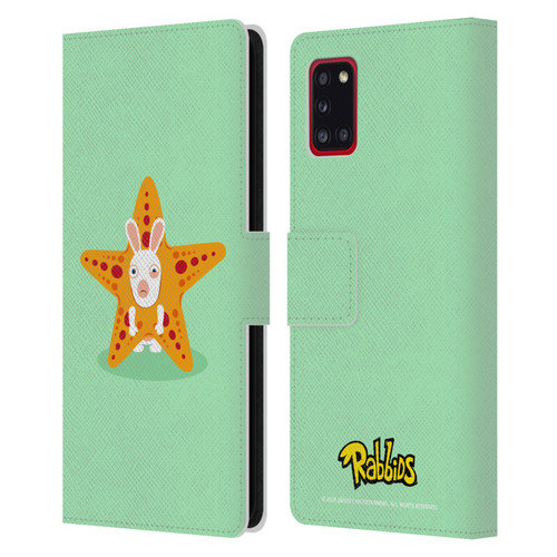 Rabbids Costumes Starfish Leather Book Wallet Case Cover For Samsung Galaxy A31 (2020)