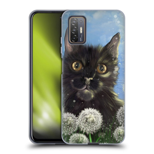 Ash Evans Black Cats 2 Dandelions Soft Gel Case for HTC Desire 21 Pro 5G