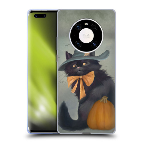 Ash Evans Black Cats 2 Halloween Pumpkin Soft Gel Case for Huawei Mate 40 Pro 5G