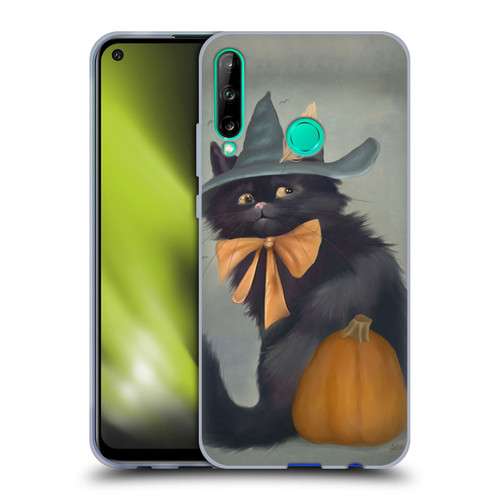 Ash Evans Black Cats 2 Halloween Pumpkin Soft Gel Case for Huawei P40 lite E