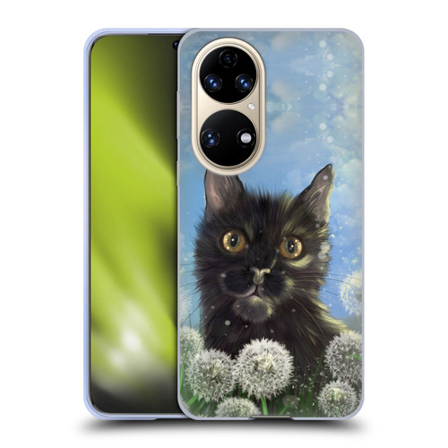 Ash Evans Black Cats 2 Dandelions Soft Gel Case for Huawei P50