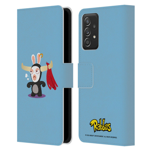 Rabbids Costumes Bull Leather Book Wallet Case Cover For Samsung Galaxy A52 / A52s / 5G (2021)
