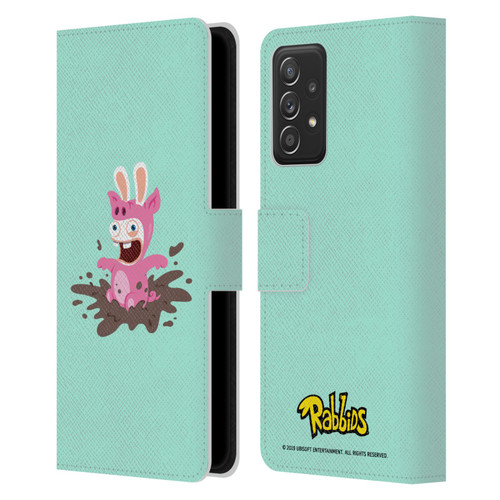 Rabbids Costumes Pig Leather Book Wallet Case Cover For Samsung Galaxy A52 / A52s / 5G (2021)