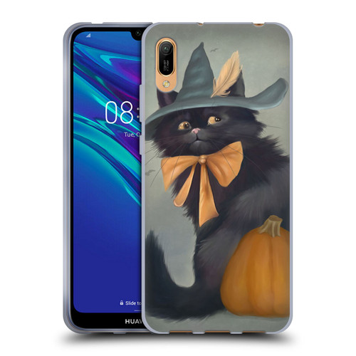 Ash Evans Black Cats 2 Halloween Pumpkin Soft Gel Case for Huawei Y6 Pro (2019)