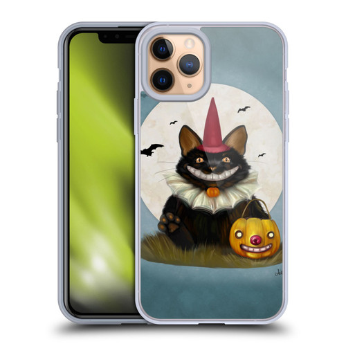 Ash Evans Black Cats 2 Halloween Cat Soft Gel Case for Apple iPhone 11 Pro