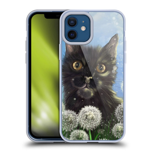 Ash Evans Black Cats 2 Dandelions Soft Gel Case for Apple iPhone 12 / iPhone 12 Pro