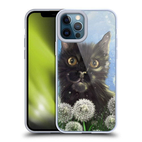Ash Evans Black Cats 2 Dandelions Soft Gel Case for Apple iPhone 12 Pro Max