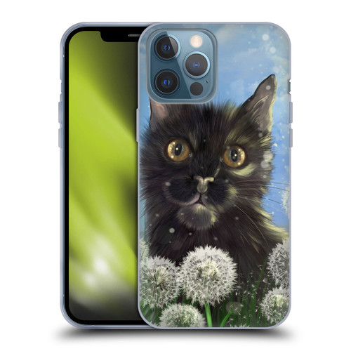 Ash Evans Black Cats 2 Dandelions Soft Gel Case for Apple iPhone 13 Pro Max