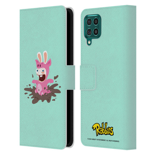 Rabbids Costumes Pig Leather Book Wallet Case Cover For Samsung Galaxy F62 (2021)