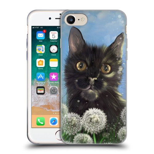 Ash Evans Black Cats 2 Dandelions Soft Gel Case for Apple iPhone 7 / 8 / SE 2020 & 2022