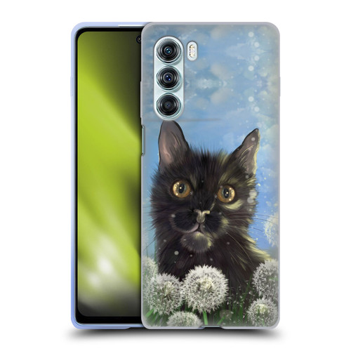 Ash Evans Black Cats 2 Dandelions Soft Gel Case for Motorola Edge S30 / Moto G200 5G