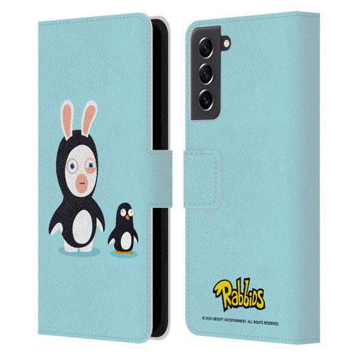 Rabbids Costumes Penguin Leather Book Wallet Case Cover For Samsung Galaxy S21 FE 5G