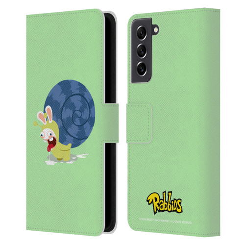 Rabbids Costumes Snail Leather Book Wallet Case Cover For Samsung Galaxy S21 FE 5G