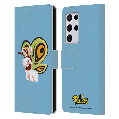 Rabbids Costumes Butterfly Leather Book Wallet Case Cover For Samsung Galaxy S21 Ultra 5G