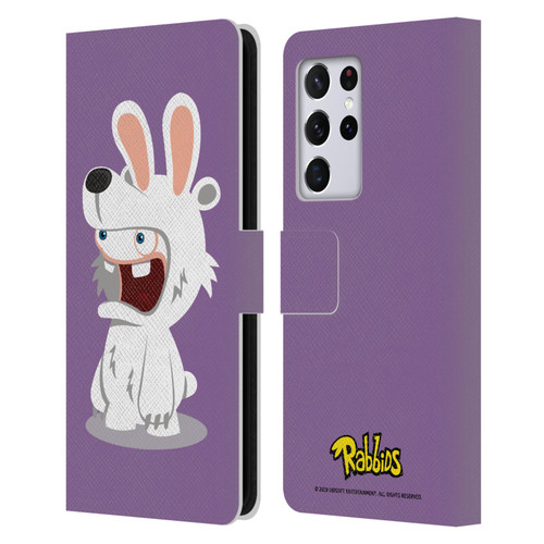 Rabbids Costumes Polar Bear Leather Book Wallet Case Cover For Samsung Galaxy S21 Ultra 5G