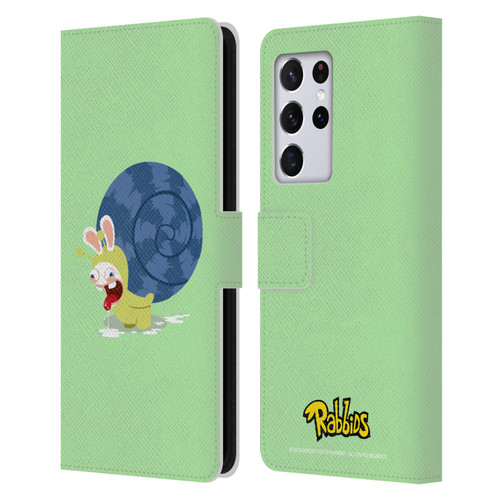 Rabbids Costumes Snail Leather Book Wallet Case Cover For Samsung Galaxy S21 Ultra 5G