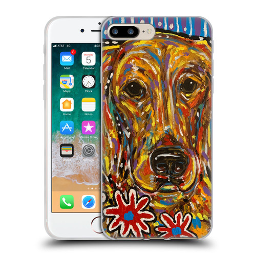 Mad Dog Art Gallery Dog 5 Golden Retriever Soft Gel Case for Apple iPhone 7 Plus / iPhone 8 Plus