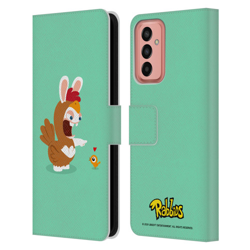 Rabbids Costumes Chicken Leather Book Wallet Case Cover For Samsung Galaxy M13 (2022)