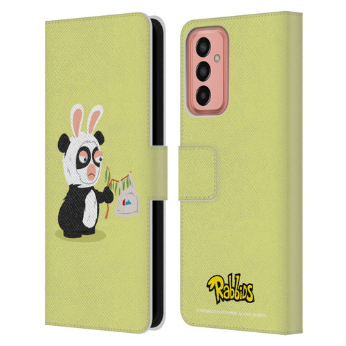 Rabbids Costumes Panda Leather Book Wallet Case Cover For Samsung Galaxy M13 (2022)