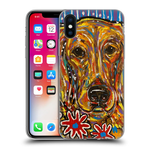Mad Dog Art Gallery Dog 5 Golden Retriever Soft Gel Case for Apple iPhone X / iPhone XS