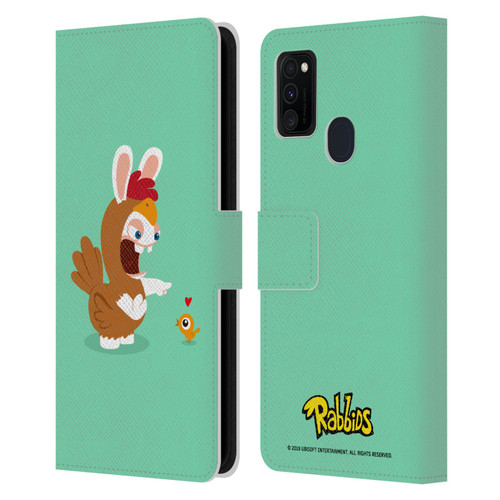 Rabbids Costumes Chicken Leather Book Wallet Case Cover For Samsung Galaxy M30s (2019)/M21 (2020)
