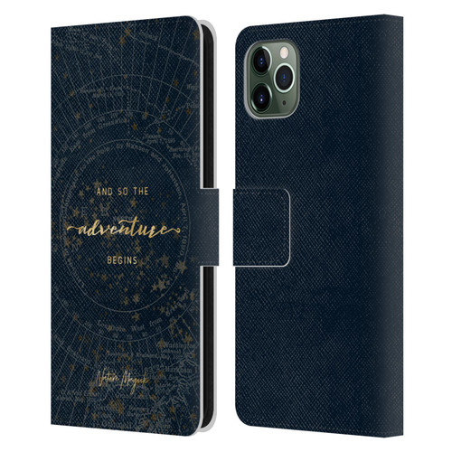 Nature Magick So The Adventure Begins Quote Star Map Leather Book Wallet Case Cover For Apple iPhone 11 Pro Max