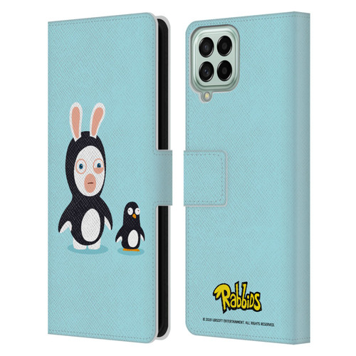 Rabbids Costumes Penguin Leather Book Wallet Case Cover For Samsung Galaxy M53 (2022)