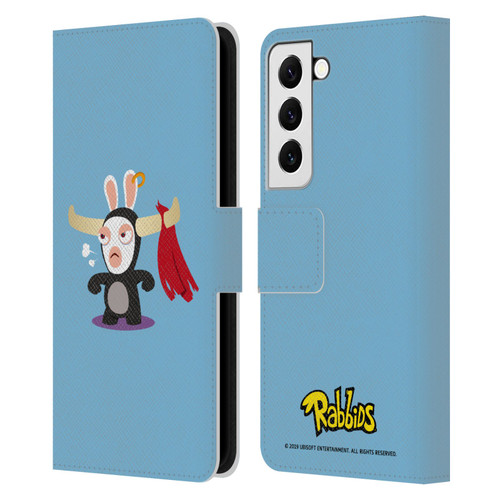 Rabbids Costumes Bull Leather Book Wallet Case Cover For Samsung Galaxy S22 5G