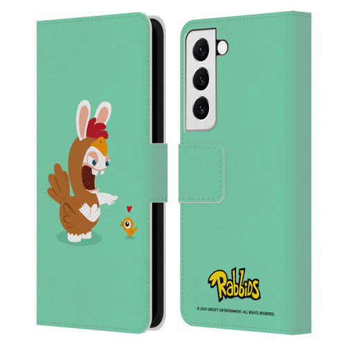 Rabbids Costumes Chicken Leather Book Wallet Case Cover For Samsung Galaxy S22 5G