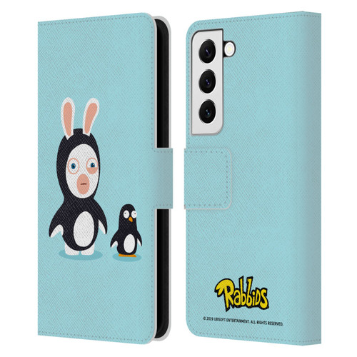 Rabbids Costumes Penguin Leather Book Wallet Case Cover For Samsung Galaxy S22 5G