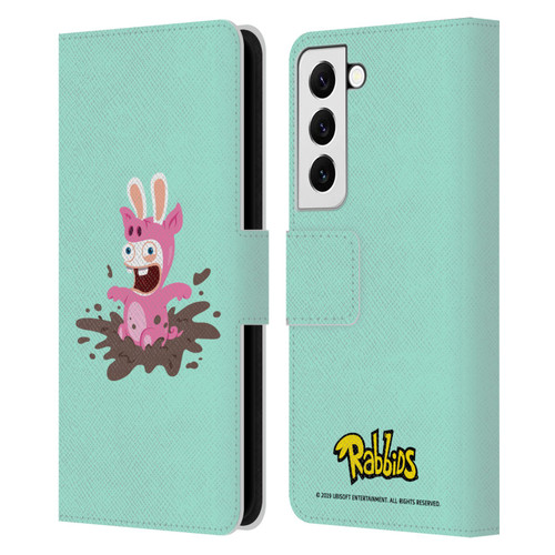 Rabbids Costumes Pig Leather Book Wallet Case Cover For Samsung Galaxy S22 5G