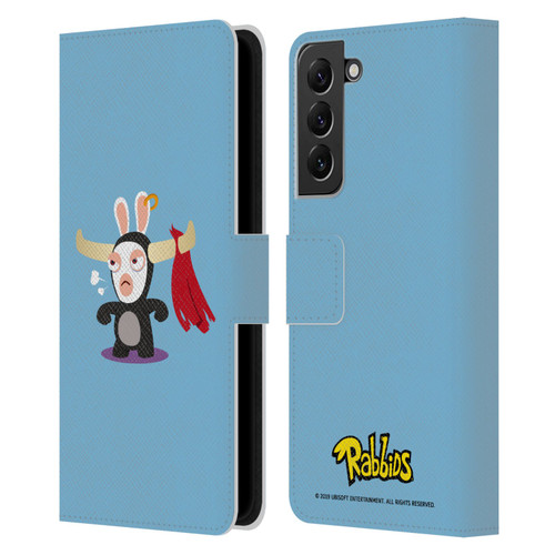 Rabbids Costumes Bull Leather Book Wallet Case Cover For Samsung Galaxy S22+ 5G