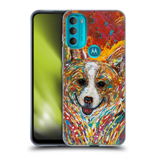 Mad Dog Art Gallery Dog 5 Corgi Soft Gel Case for Motorola Moto G71 5G