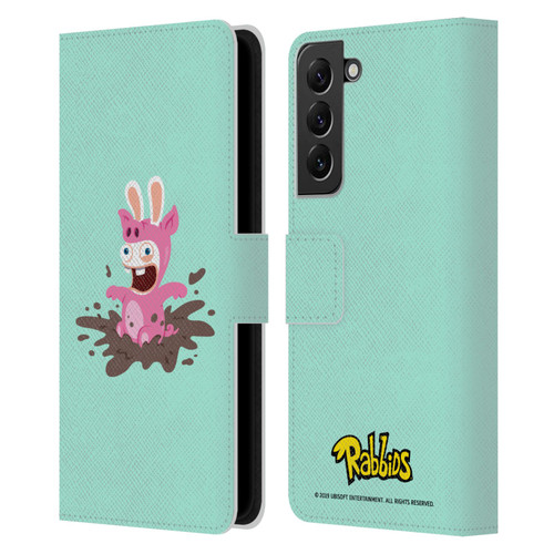 Rabbids Costumes Pig Leather Book Wallet Case Cover For Samsung Galaxy S22+ 5G