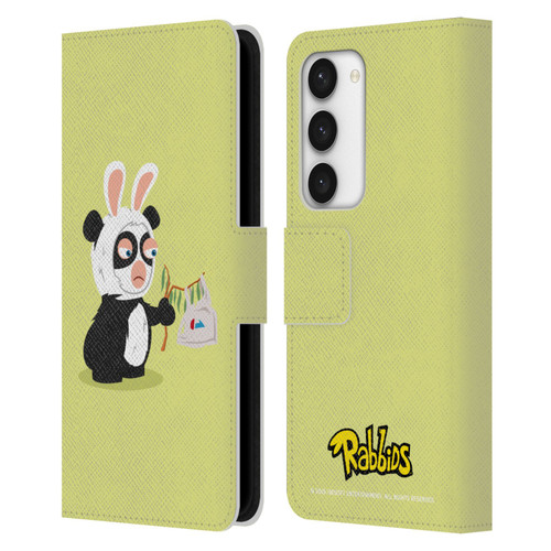 Rabbids Costumes Panda Leather Book Wallet Case Cover For Samsung Galaxy S23 5G