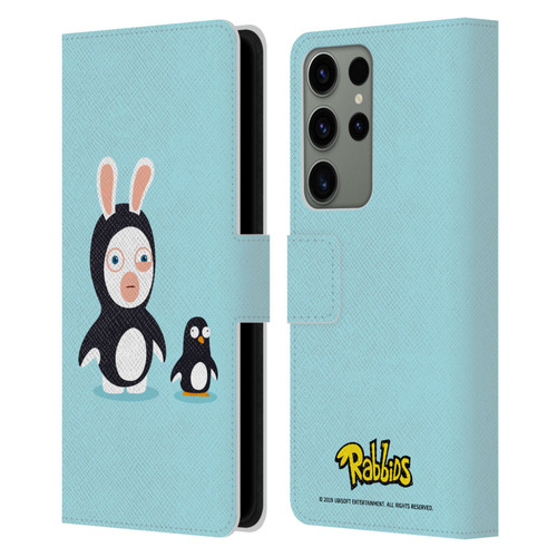Rabbids Costumes Penguin Leather Book Wallet Case Cover For Samsung Galaxy S23 Ultra 5G