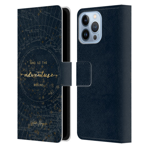 Nature Magick So The Adventure Begins Quote Star Map Leather Book Wallet Case Cover For Apple iPhone 13 Pro Max