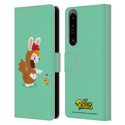 Rabbids Costumes Chicken Leather Book Wallet Case Cover For Sony Xperia 1 IV