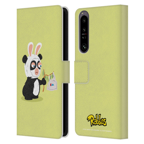Rabbids Costumes Panda Leather Book Wallet Case Cover For Sony Xperia 1 IV