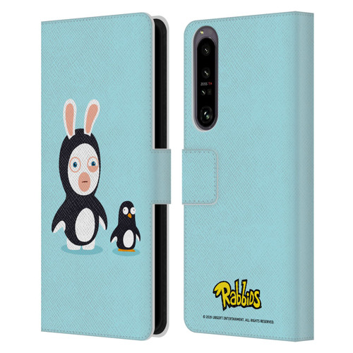 Rabbids Costumes Penguin Leather Book Wallet Case Cover For Sony Xperia 1 IV