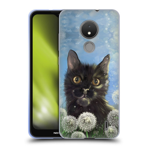 Ash Evans Black Cats 2 Dandelions Soft Gel Case for Nokia C21